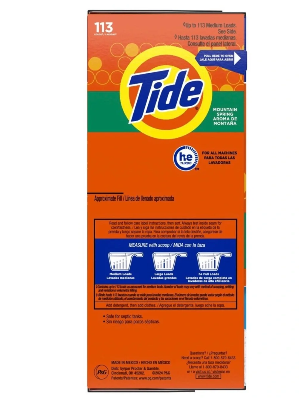 Tide Mountain Spring Laundry Detergent Powder - Orange - Picture 6 of 8